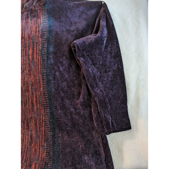 Vtge Sweater. Designer Kathy Woell Rust Purple And Teal please read Description - Picture 3 of 12